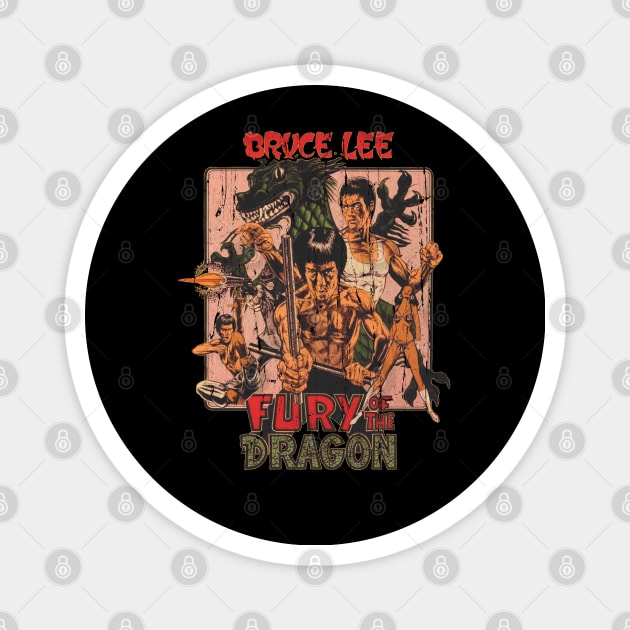 Fury of the Dragon Vintage 1976 Magnet by 14RF